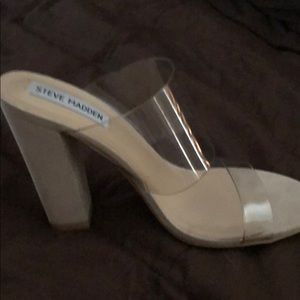 Lucite double band sexy sandals